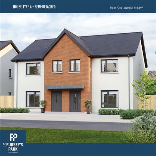 House Type A - 3 Bed Semi-Detached, St Furseys Park, Dublin Road, Dundalk, Co. Louth