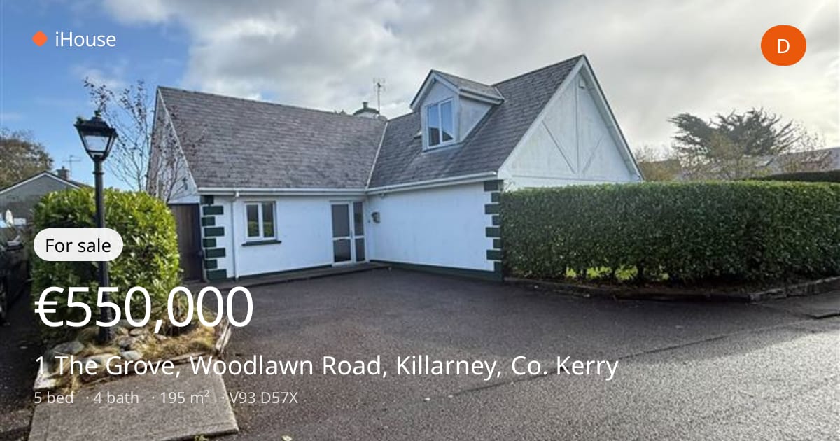 For sale: €550,000 — 1 The Grove, Woodlawn Road, Killarney, Co. Kerry ...