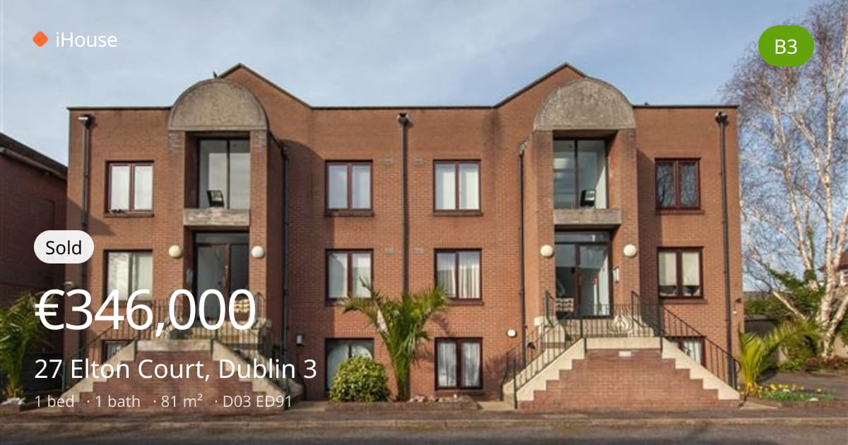 Sold for €346,000 — 27 Elton Court, Dublin 3, D03 ED91 | iHouse.ie