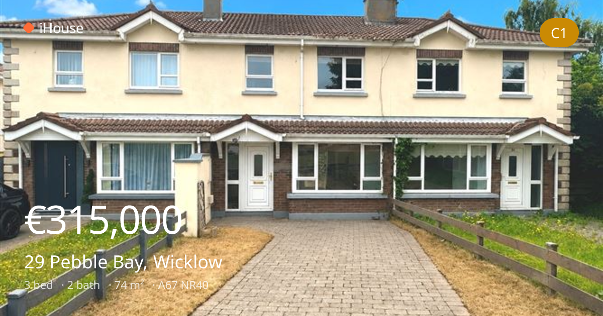 Sold for €315,000 — 29 Pebble Bay, Wicklow, A67 NR40 | iHouse.ie