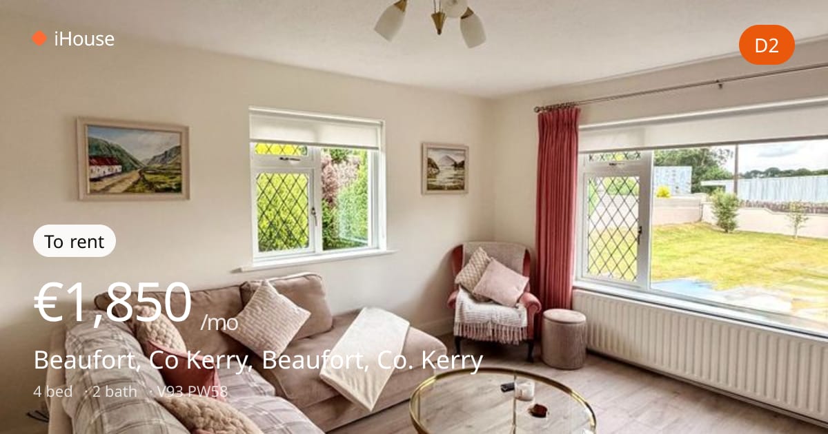 €1,850/mo rent — Beaufort, Co Kerry, Beaufort, Co. Kerry, V93 PW58 ...